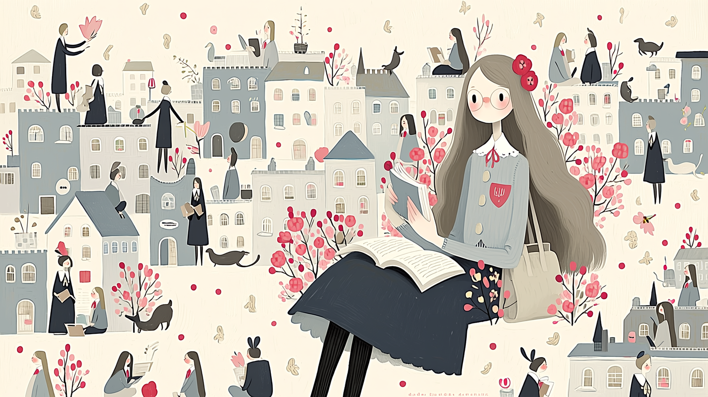 ロイ・F・バウマイスター(Baumeister)の論文を読む女性