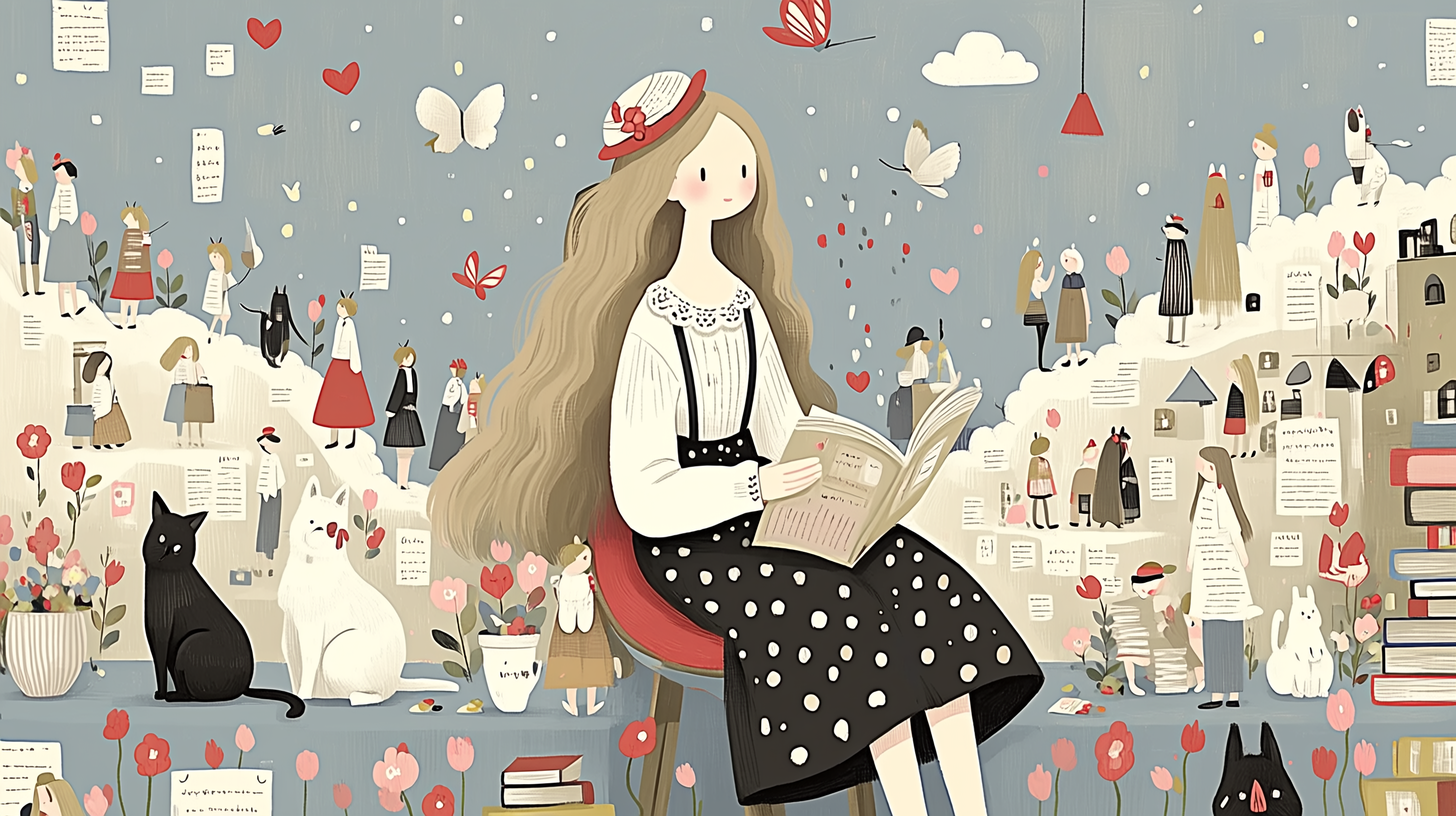 リチャード・W・ロビンス(Richard W. Robins)の論文を読む女性