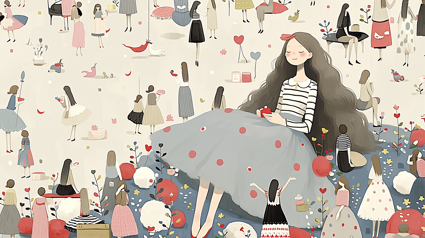 不安だけど昼寝をしている女性