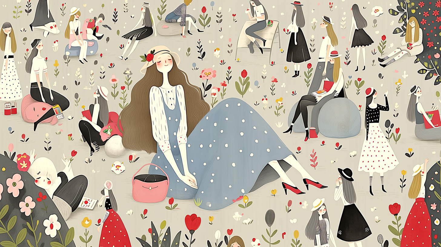 自信がなくて昼寝をしている女性