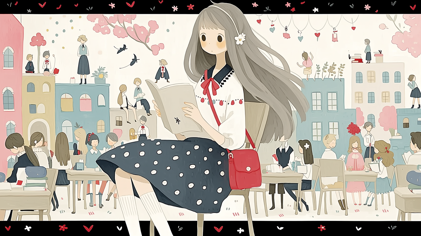 ダニエル・フリングス(Daniel Frings)の論文を読む女性