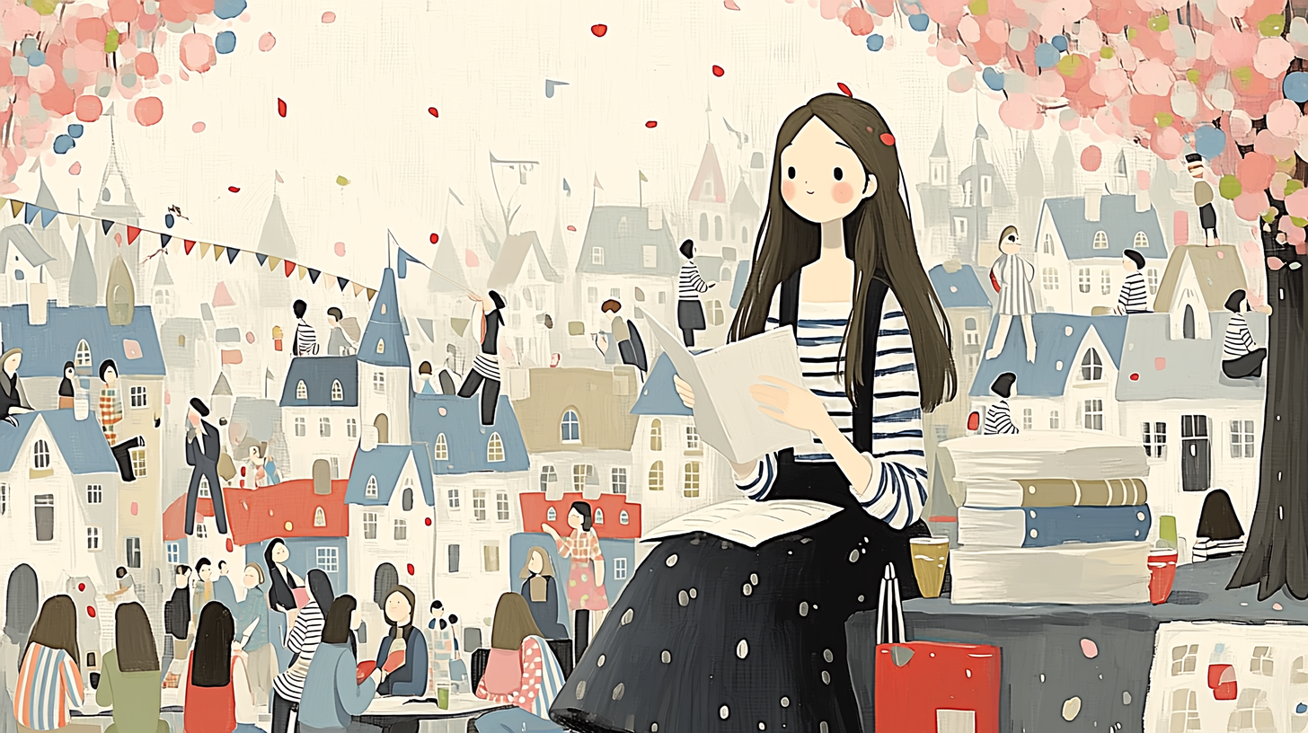 キース・F・ワイダマン(Widaman)の論文を読む女性