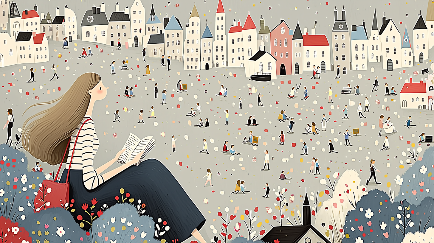 ヨハネス・ツィンマーマン(Johannes Zimmermann)の論文を読む女性