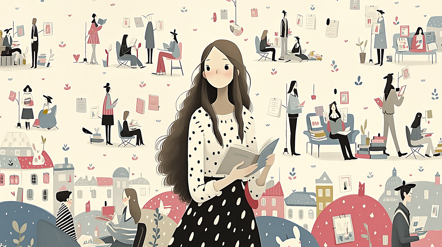 クリスティン・ネフ(Kristin D. Neff)の論文を読む女性