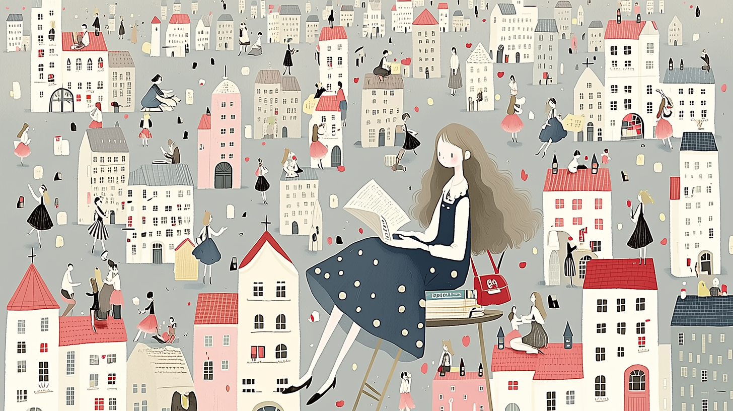 グレアム・L・ブラッドリー(Graham L. Bradley)の論文を読む女性