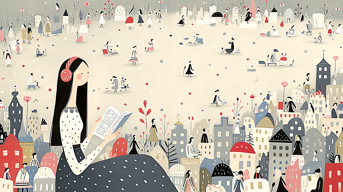 クリスティン・L・カークパトリック(Kristin L. Kirkpatrick)の論文を読む女性