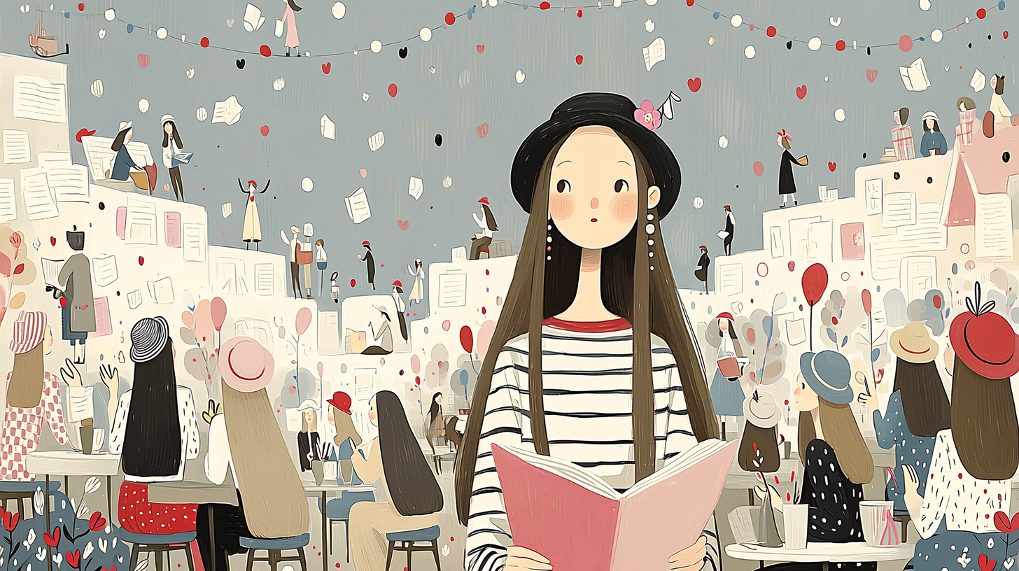 マルカントニオ・M・スパーダ(Marcantonio M. Spada)の論文を読む女性