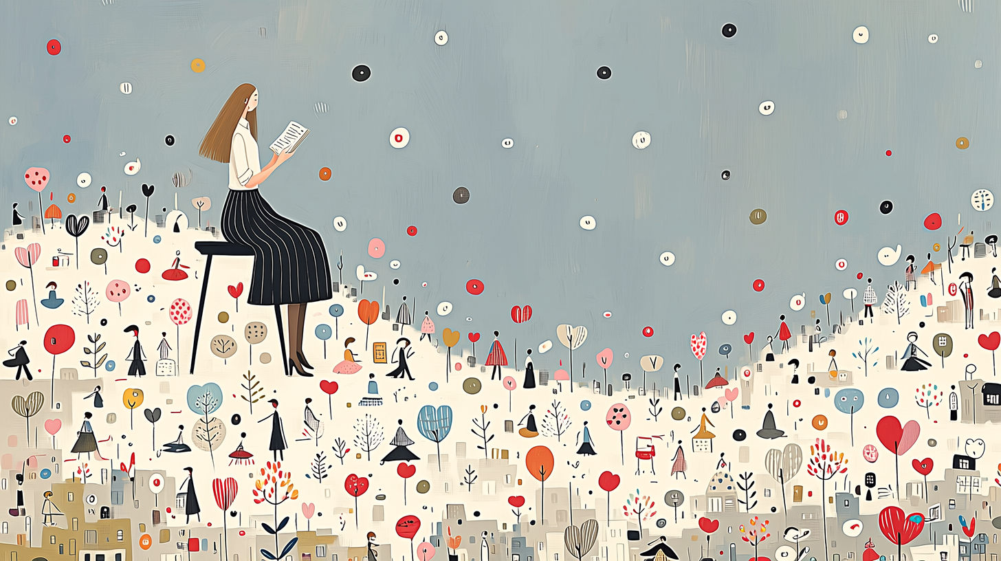 アナ・V・ニクチェヴィッチ(Ana V. Nikcevic)の論文を読む女性