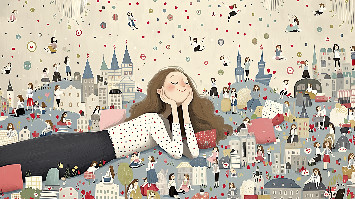 自己肯定感を育てながら昼寝をしている女性